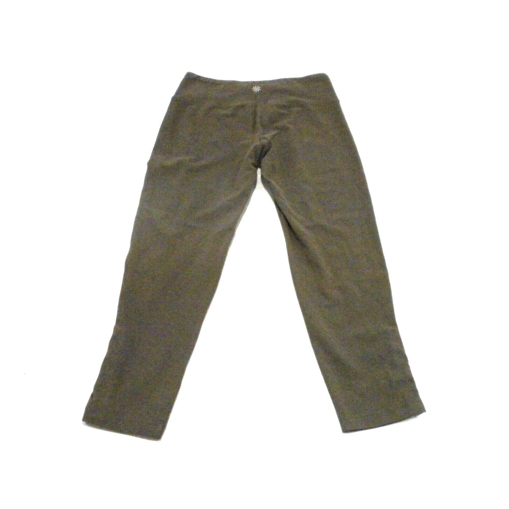 Athleta Olive Green Button-Hem Capris Small - Picture 2 of 10